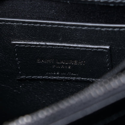 Saint Laurent Calfskin Y Quilted Monogram Small Loulou Chain Satchel Black 8 of 9