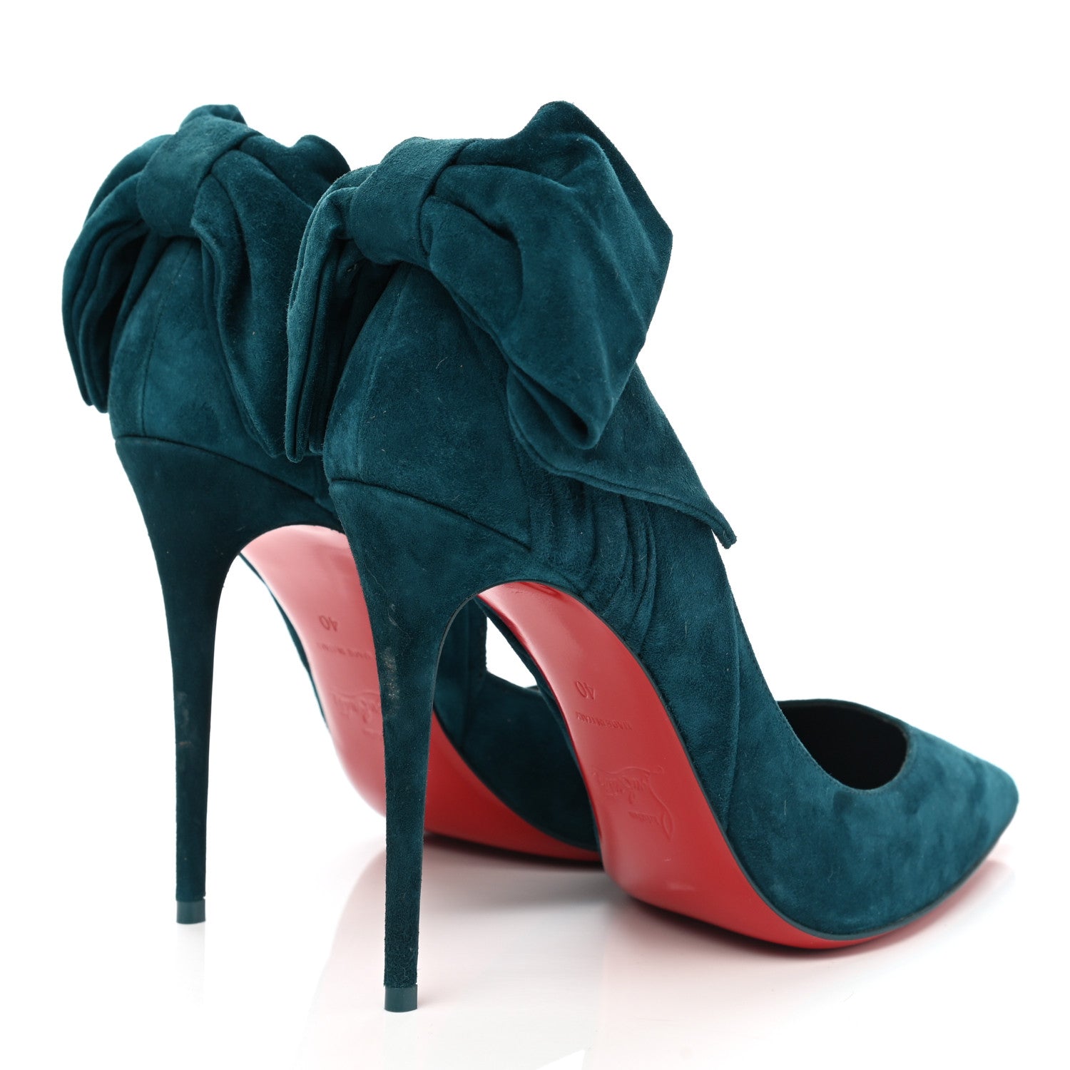 Christian Louboutin Suede Rabakate 100 Pumps 40 Capitaine 4 of 8