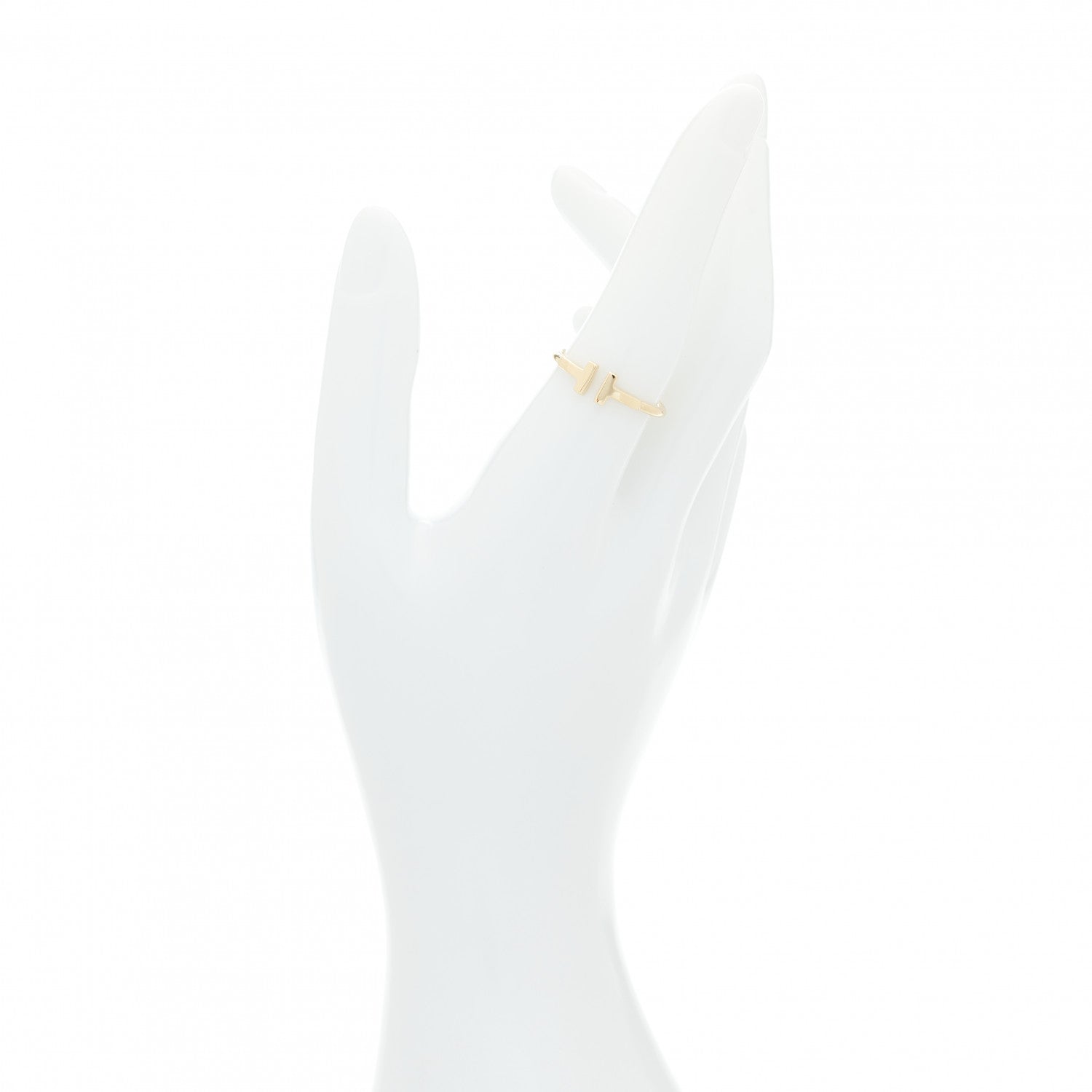 Tiffany 18K Yellow Gold T Wire Ring 54 6.75 2 of 5