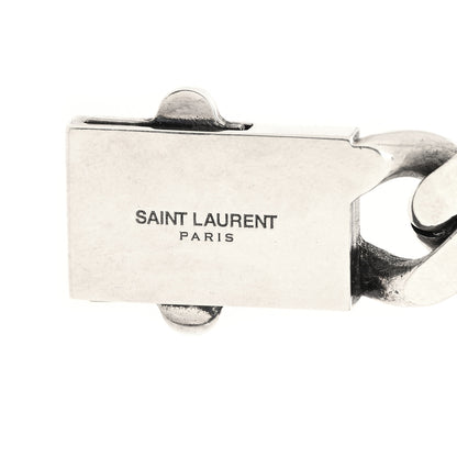 Saint Laurent Metal Curb Chain Necklace Oxidized Silver 4 of 4