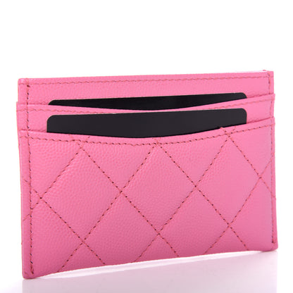 Chanel Caviar Quilted Card Holder Pink 3 of 9