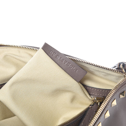 Valentino Garavani Vitello Large Rockstud Zip Wristlet Pouch Taupe 7 of 17
