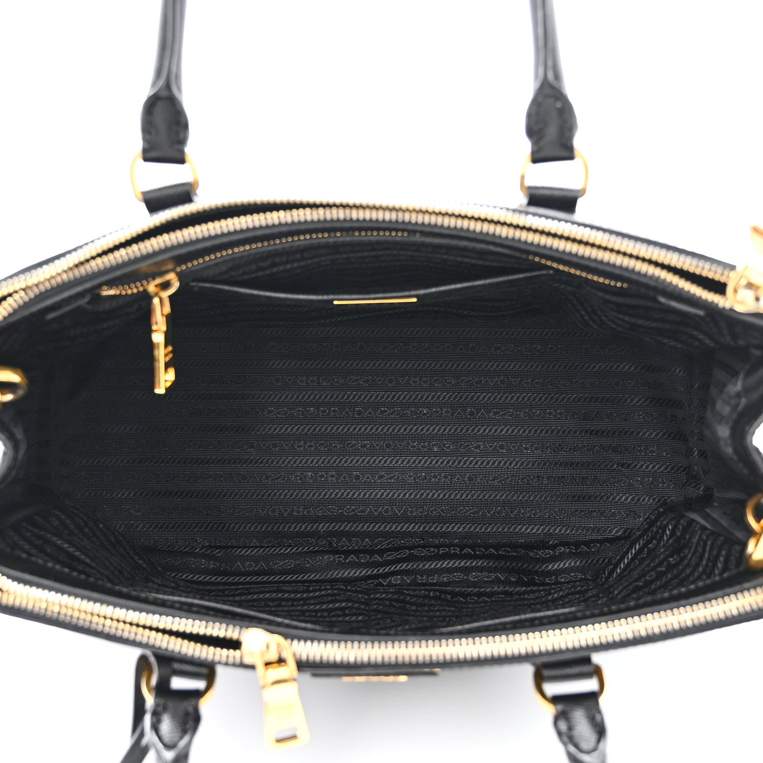 Prada Saffiano Medium Galleria Double Zip Tote Black 5 of 19