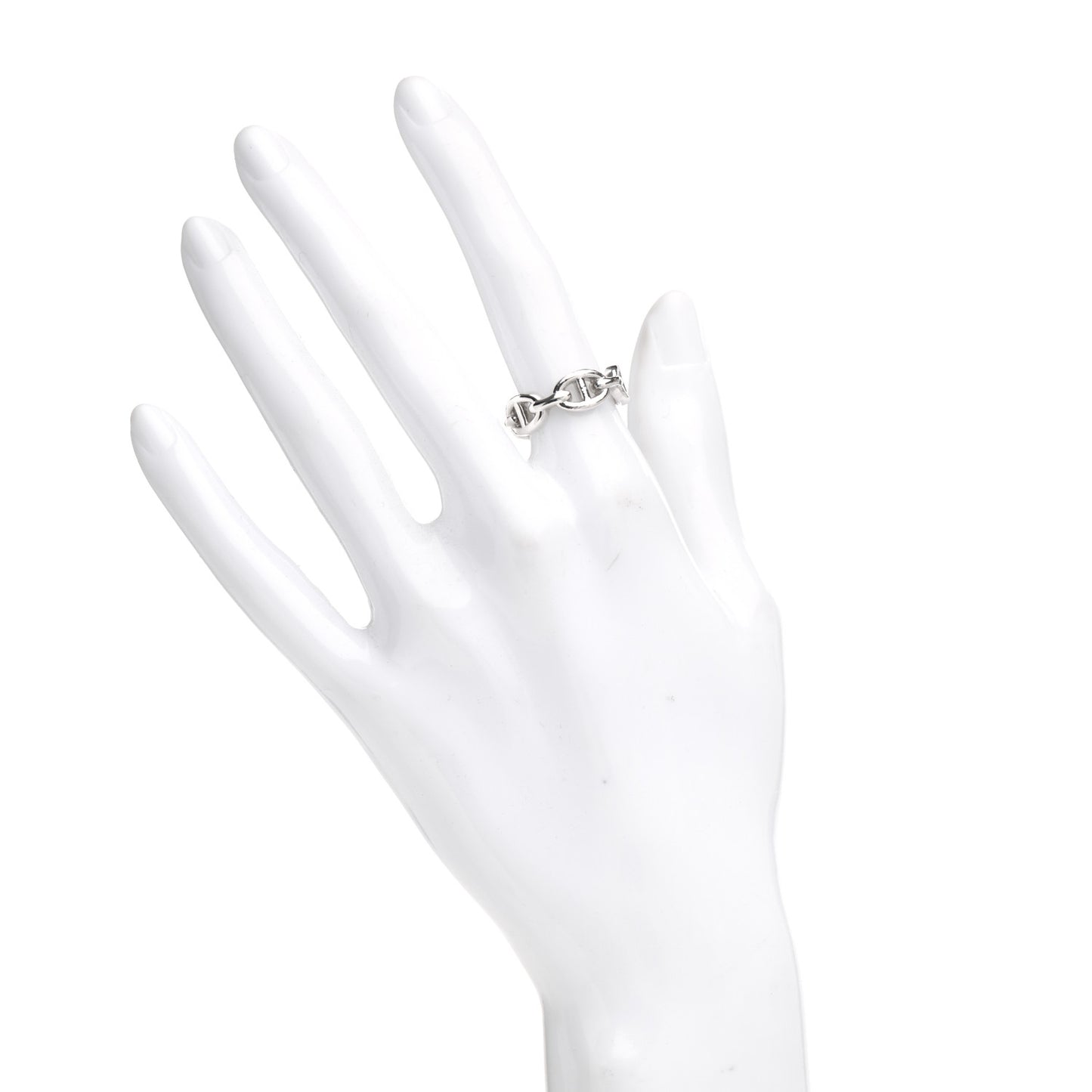 Sterling Silver PM Chaine d'Ancre Enchainee Band Ring 51 5.75