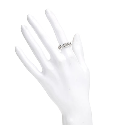 Hermes Sterling Silver PM Chaine d'Ancre Enchainee Band Ring 51 5.75 2 of 8