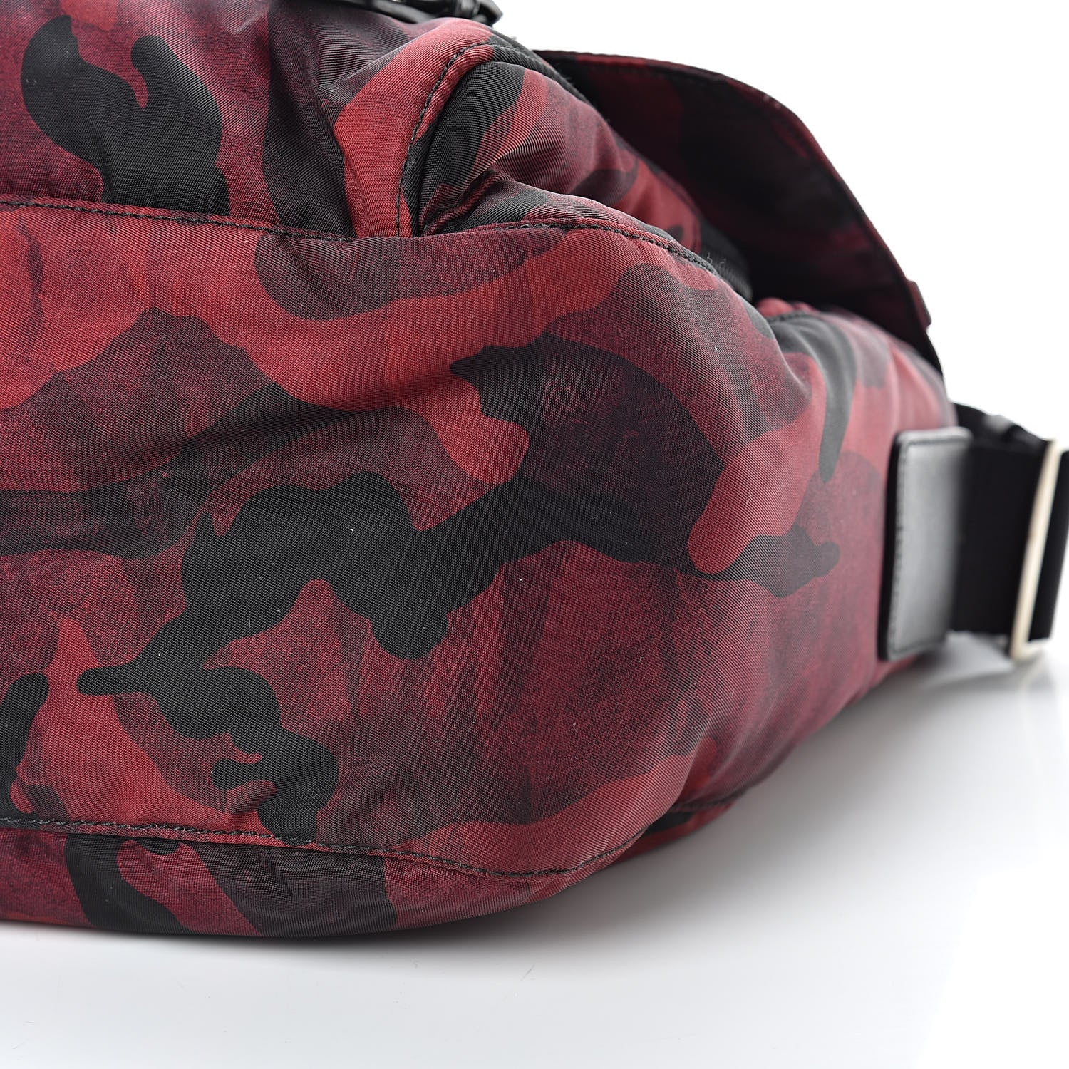 Prada Tessuto Nylon Camouflage Messenger Bag Bordeaux 11 of 12