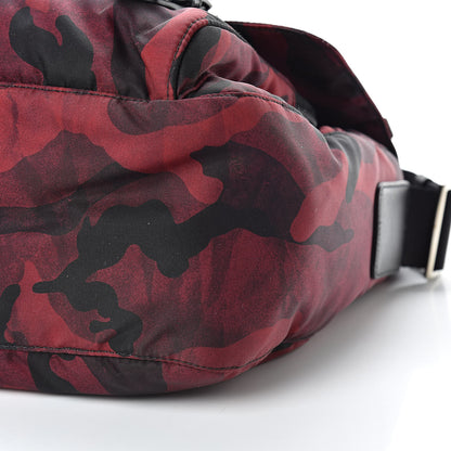 Prada Tessuto Nylon Camouflage Messenger Bag Bordeaux 11 of 12