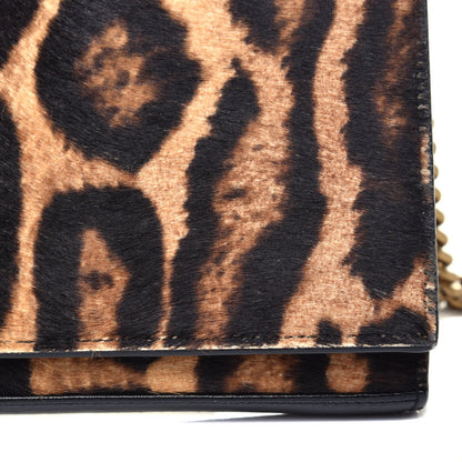 Saint Laurent Calf Hair Monogram Chain Wallet Leopard 9 of 11