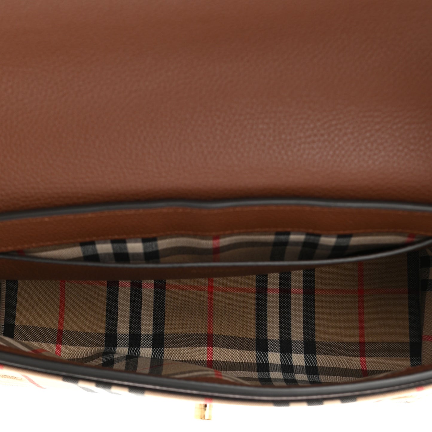 Calfskin Vintage Check Note Crossbody Bag Tan
