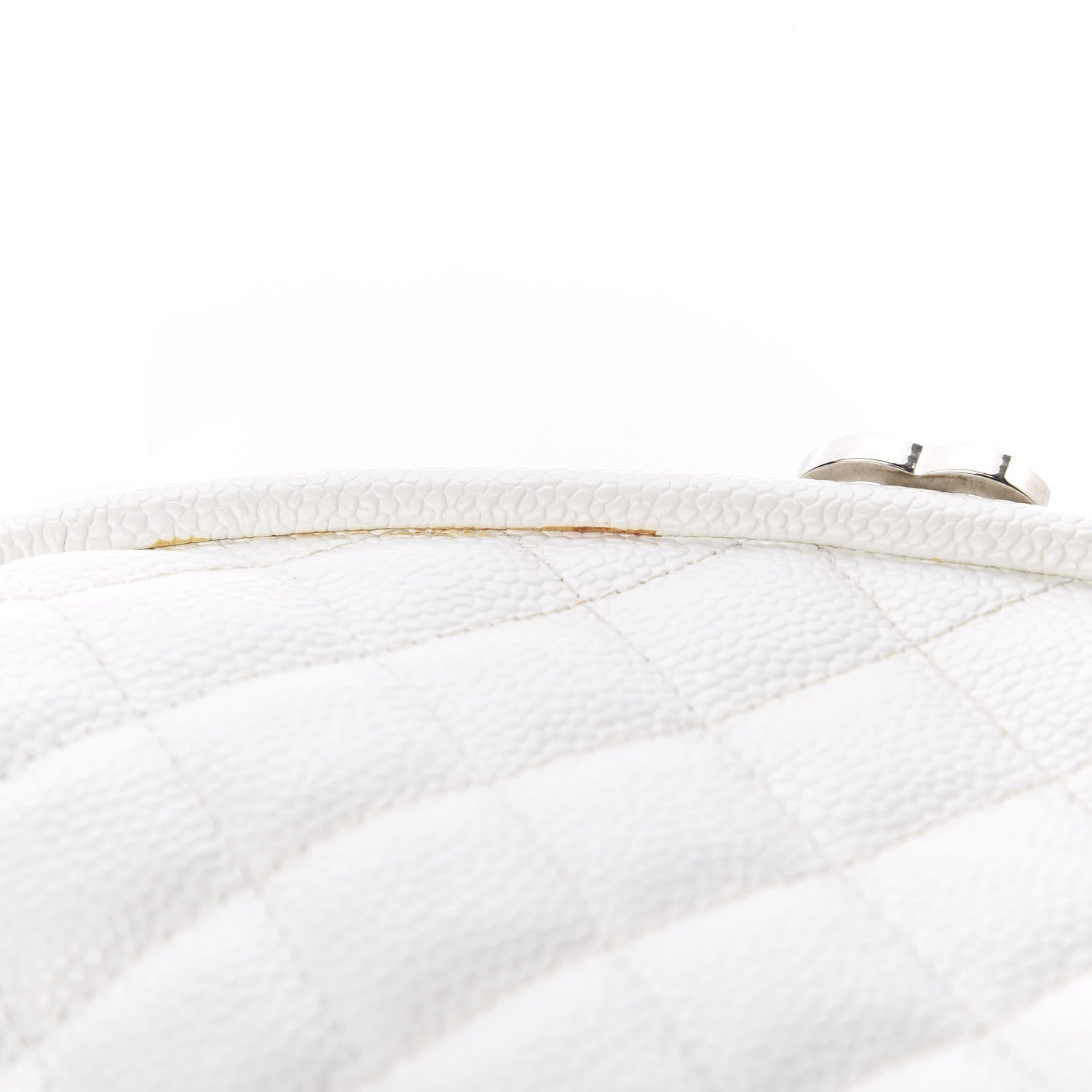 Chanel Caviar Quilted Timeless Clutch White 10 of 10