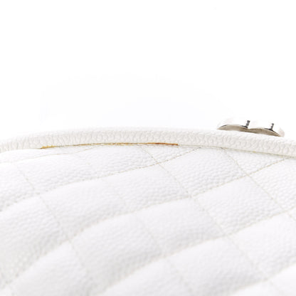 Chanel Caviar Quilted Timeless Clutch White 10 of 10