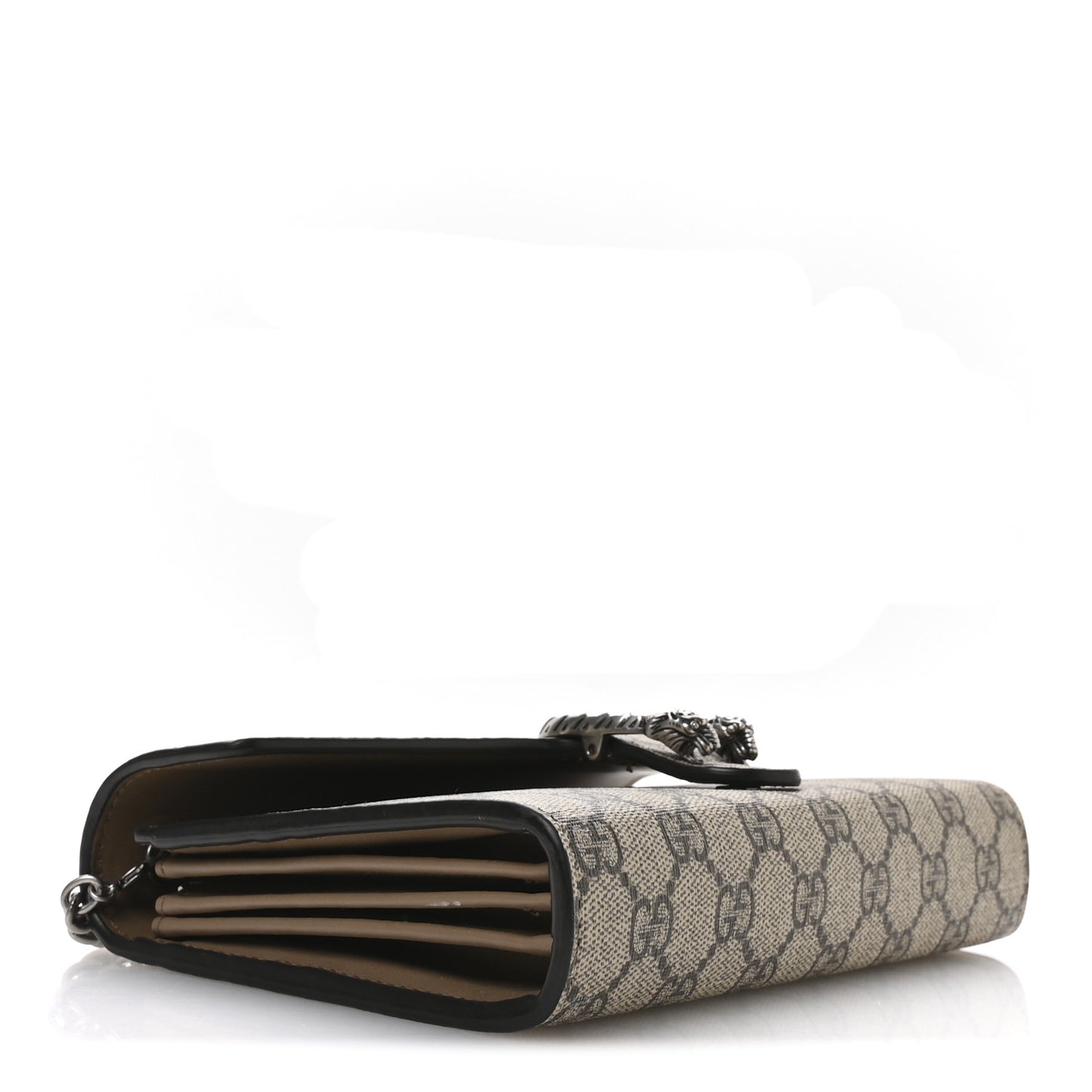 GG Supreme Monogram Mini Dionysus Chain Wallet Beige Taupe