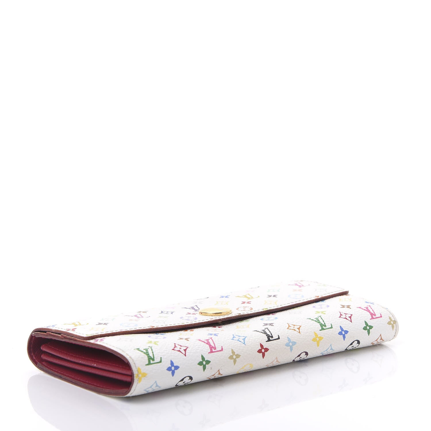 Louis Vuitton Monogram Multicolor Sarah Wallet White Eglantine 3 of 11