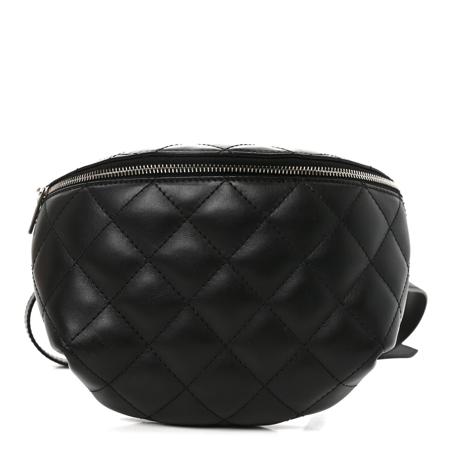 Calfskin Quilted Waist Belt Bag Black