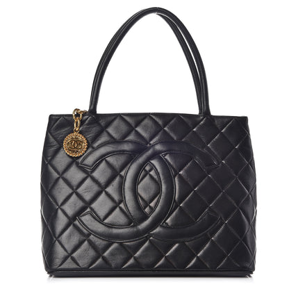 Chanel Lambskin Quilted Medallion Tote Black 1 of 12