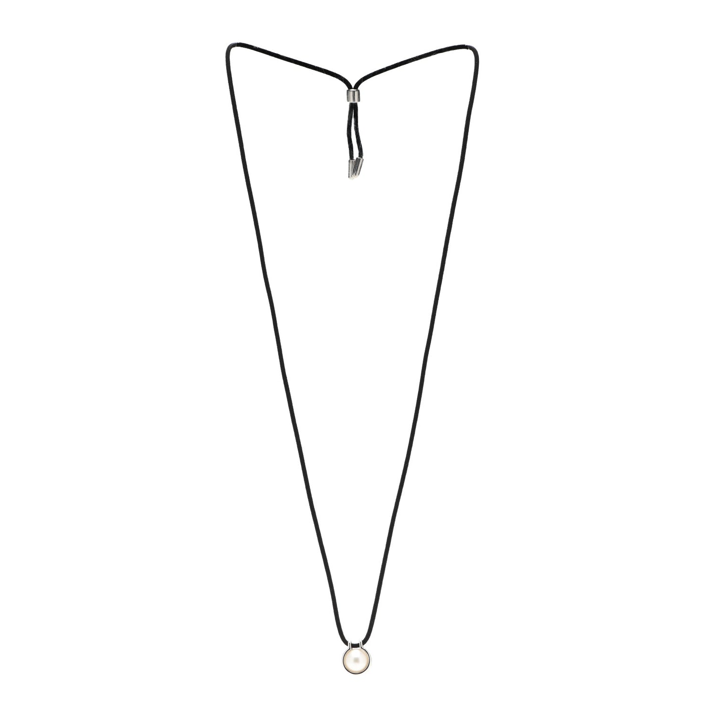 Sterling Silver Pearl HardWear Cord Necklace