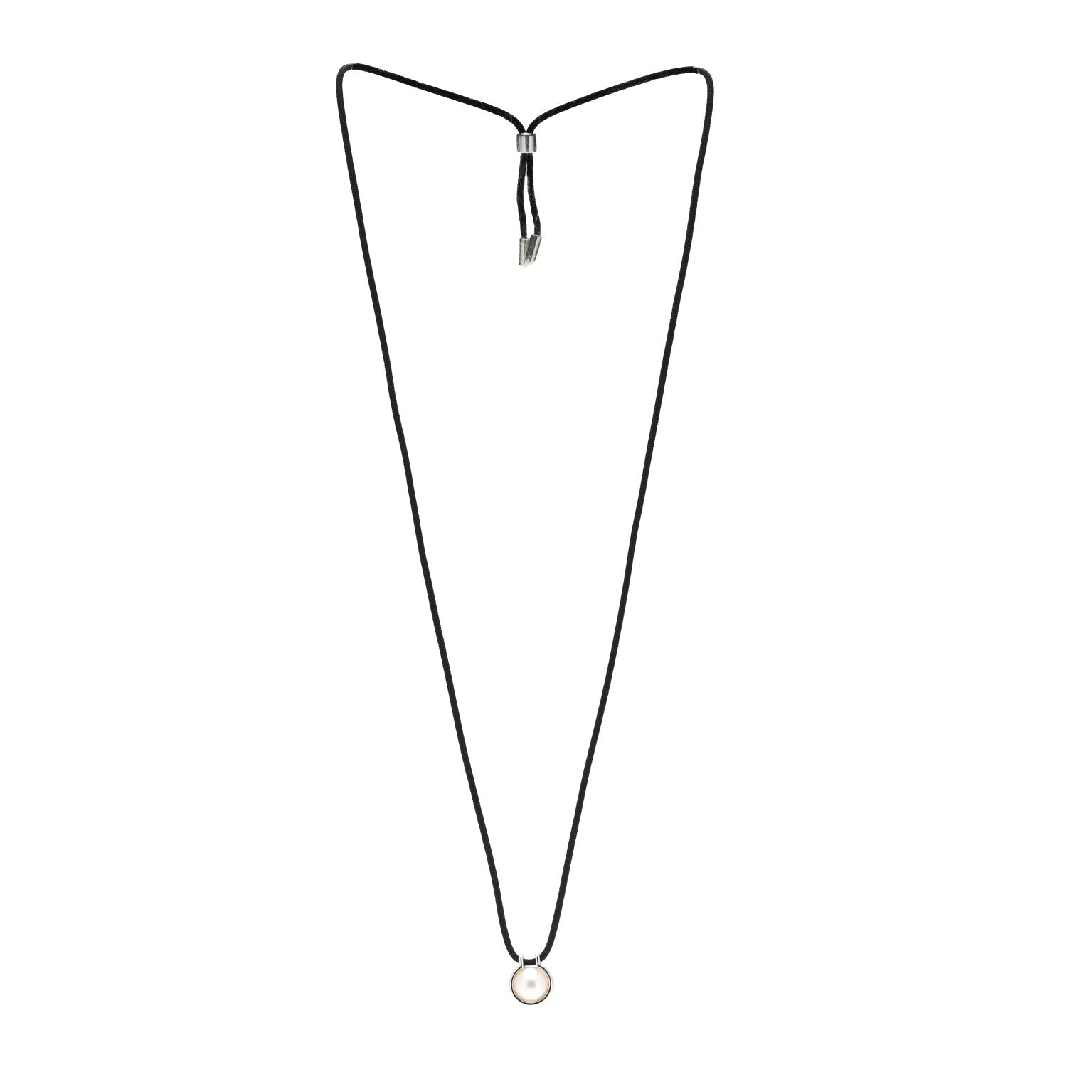 Tiffany Sterling Silver Pearl HardWear Cord Necklace 2 of 5