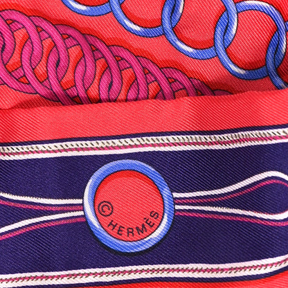 Hermes Silk Maillons Twilly Rouge Indigo Fuchsia 4 of 4