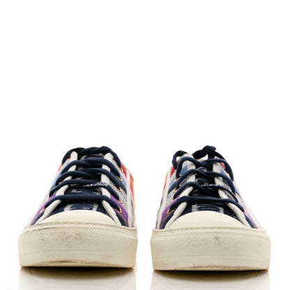 Christian Dior Canvas Rainbow Embroidered Womens Walk'N'Dior Low Top Sneakers 39.5 Multicolor 2 of 8