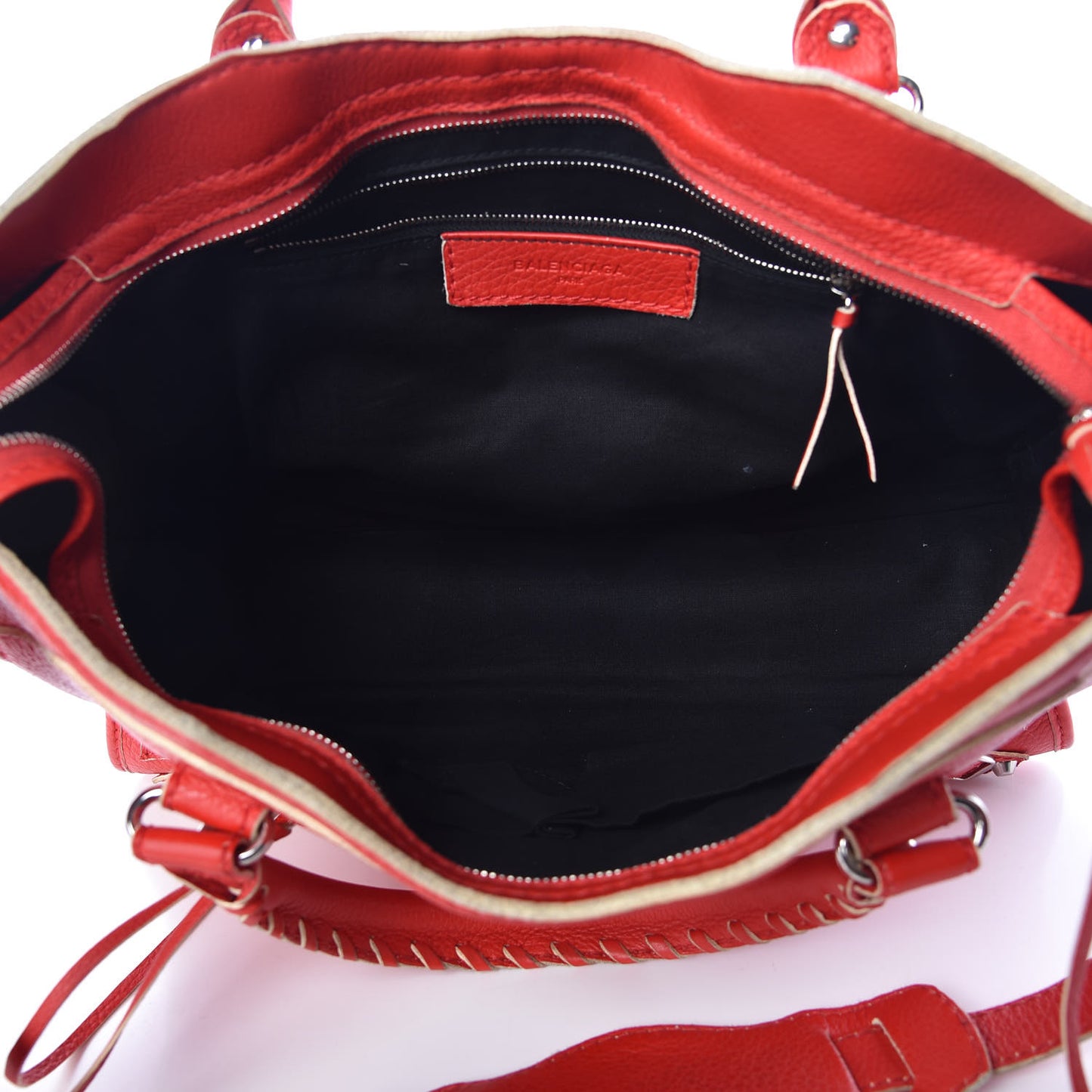 Supple Grained Calfskin Classic Silver Hardware Highlight City Rouge Fraise