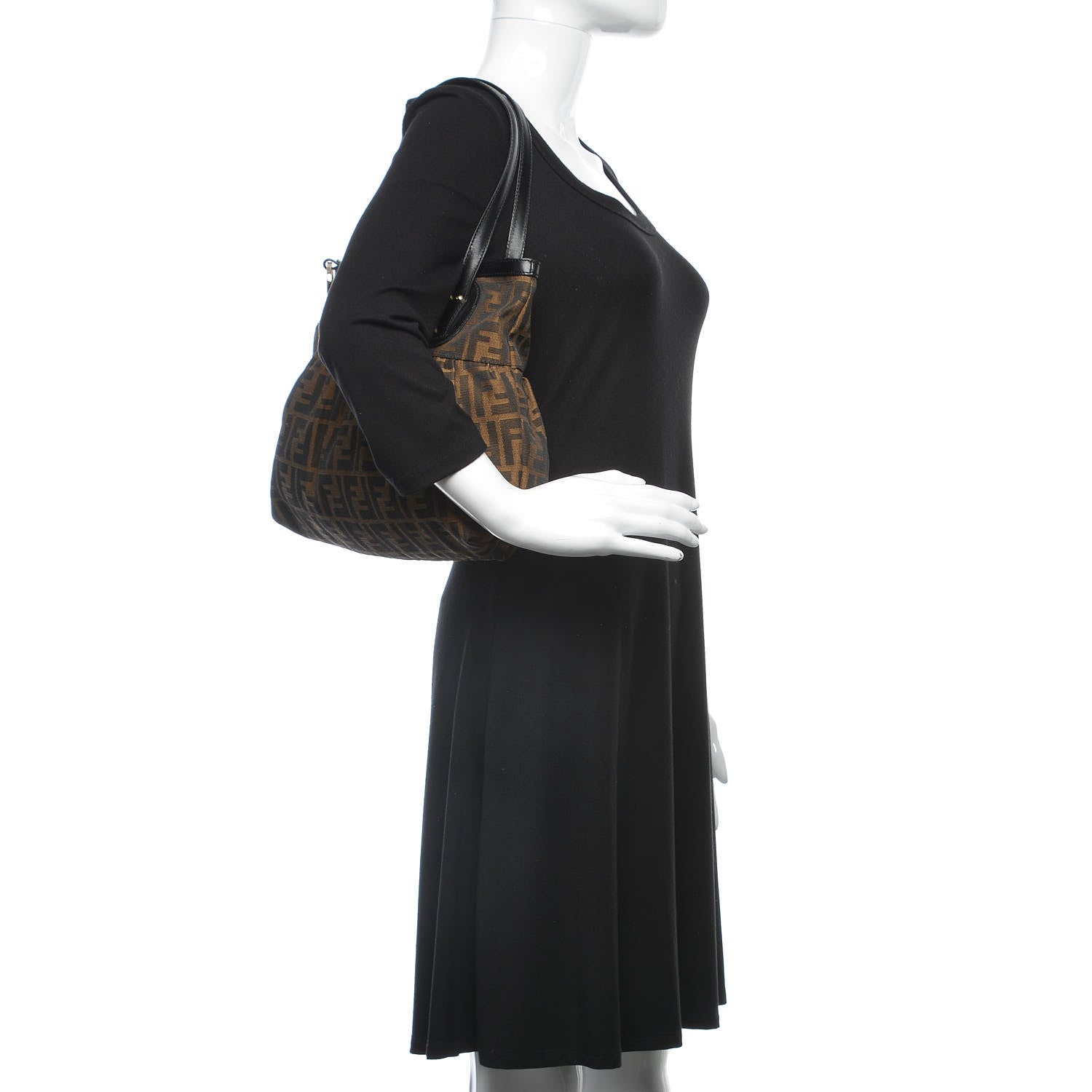 Fendi Zucca Small Chef Shopping Tote Tobacco Moro 2 of 10