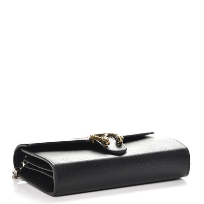 Gucci Calfskin Web Mini Dionysus Chain Wallet Black 4 of 8