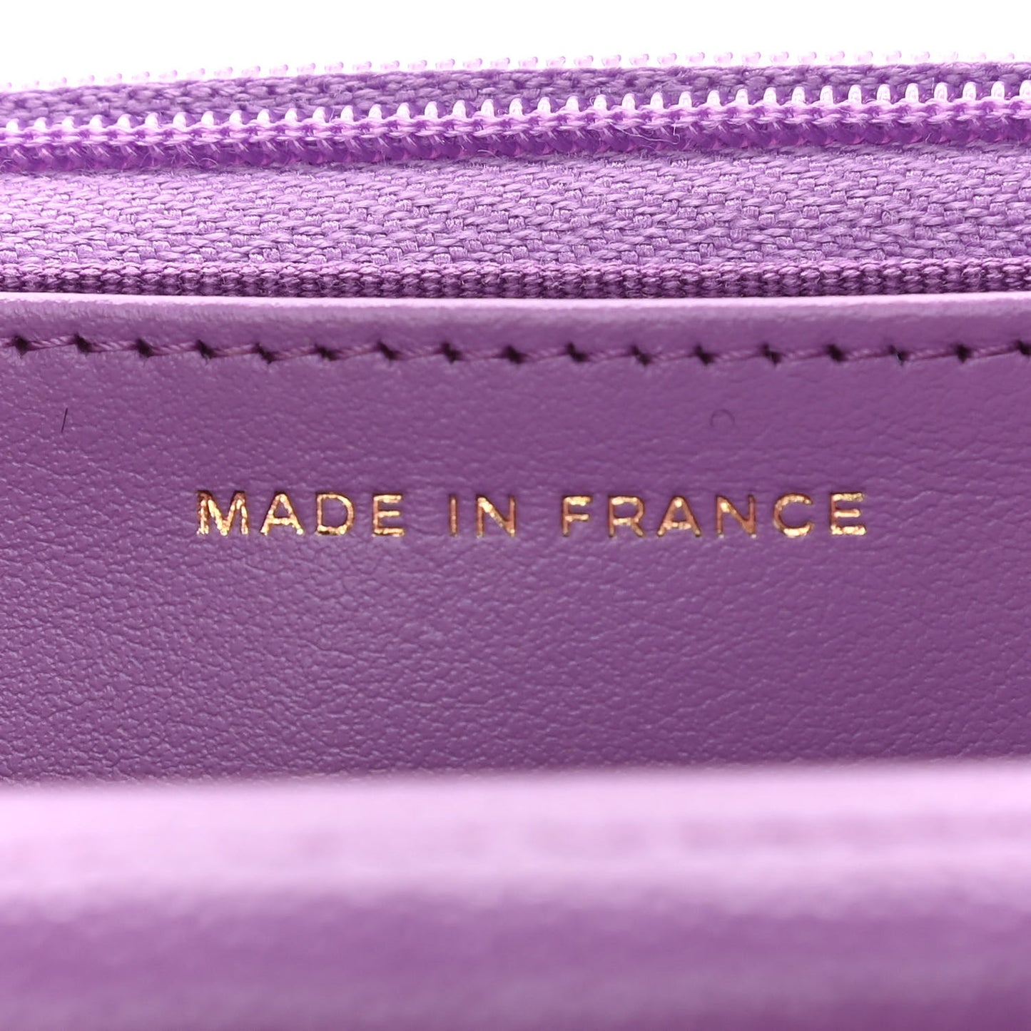 Caviar Quilted Wallet On Chain WOC Purple