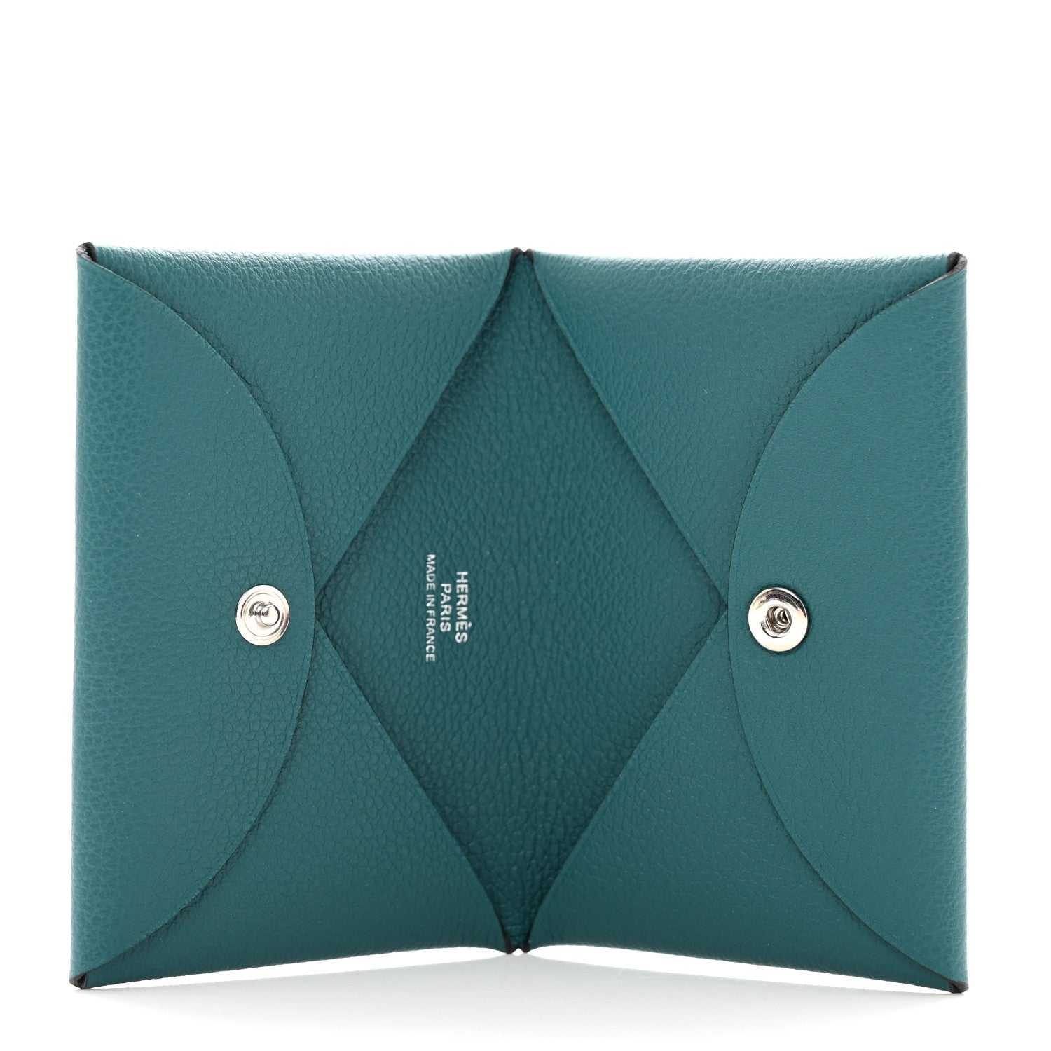 Hermes Evercolor Calvi Card Case Vert Bosphore 5 of 6