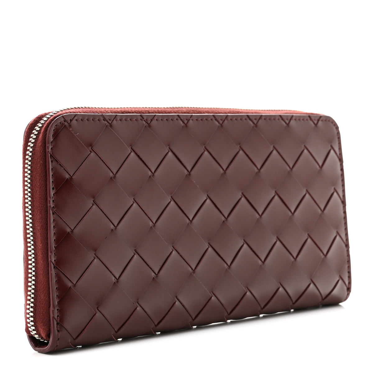 Bottega Veneta Nappa Intrecciato Zip Around Wallet Barolo 3 of 8
