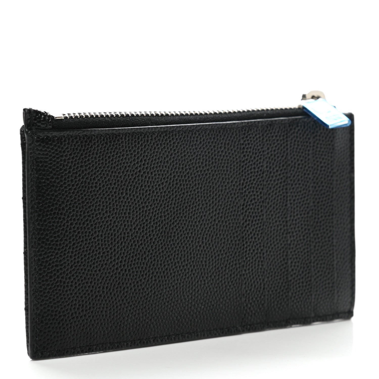 Saint Laurent Monogram Grain de Poudre 5 Fragments Zip Pouch Card Holder Black 4 of 8