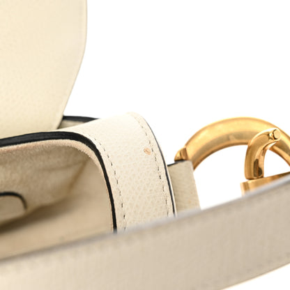 Christian Dior Grained Calfskin Saddle Bag White 13 of 16