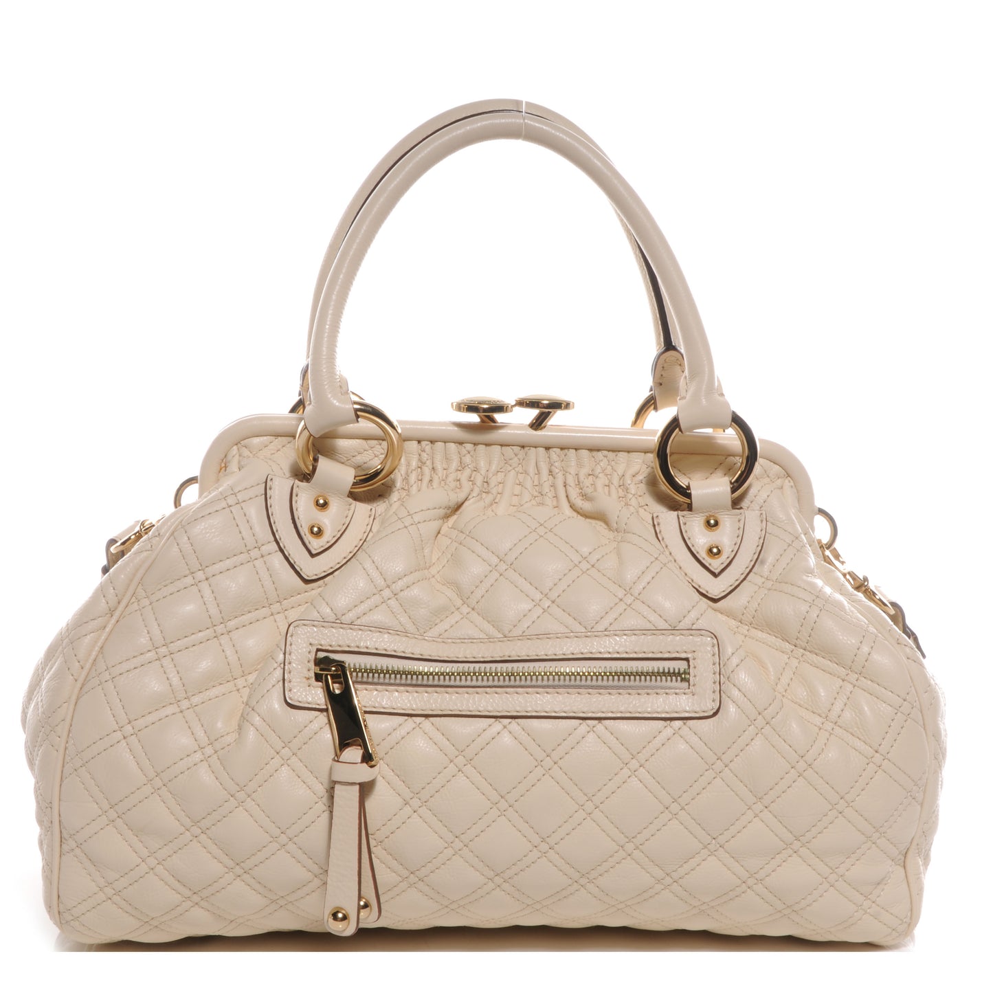 Quilted Leather Stam Tote Ivory