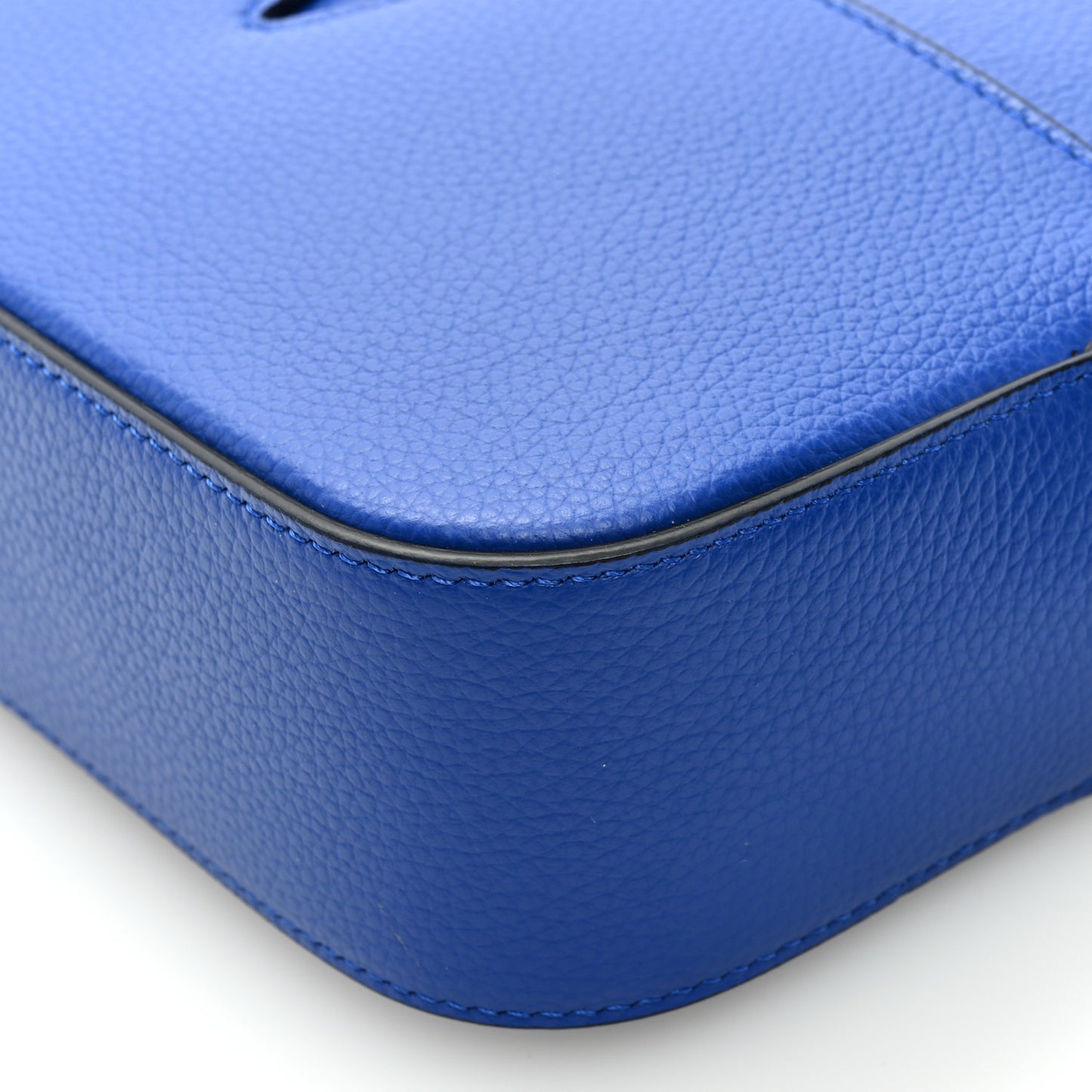 Grainy Calfskin Small Virtus Camera Bag Blue