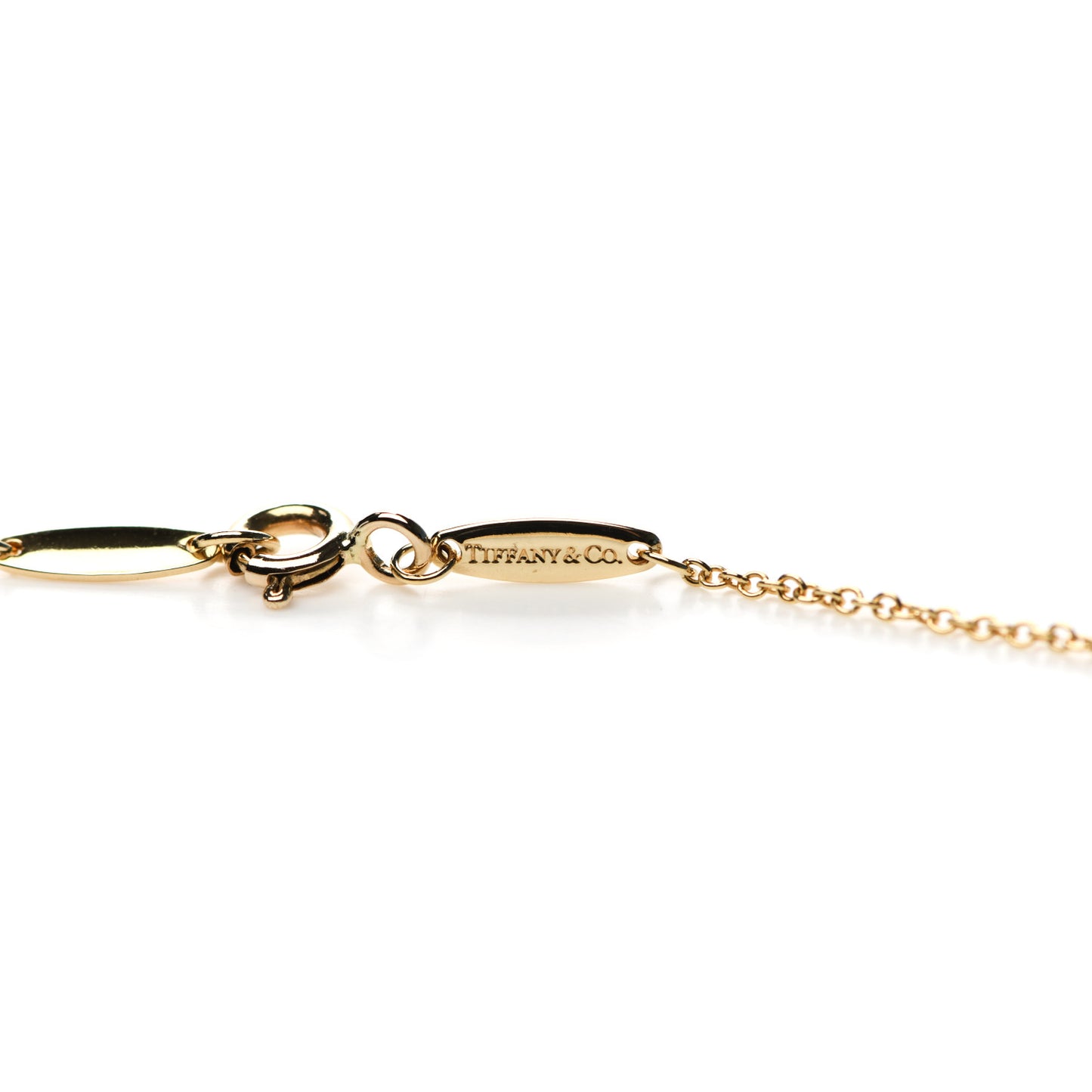 18K Yellow Gold Diamond .17ct Elsa Peretti Diamonds by the Yard Pendant Necklace