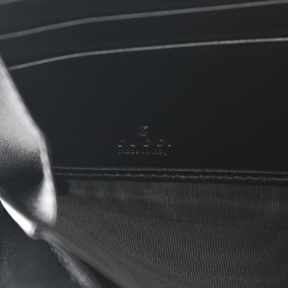 Gucci Calfskin Matelasse GG Marmont Zip Around Wallet Black 6 of 9