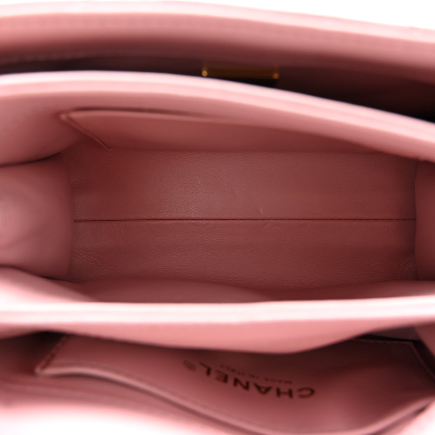 Lambskin Quilted Mini Color Match Flap Light Pink