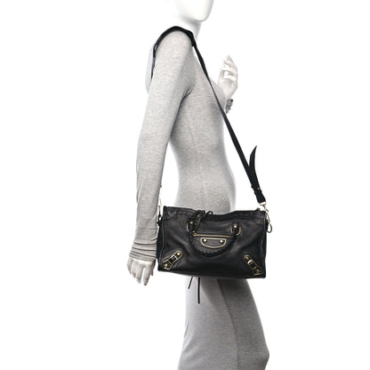 Balenciaga Chevre Gold Metallic Edge Hardware S City Black 2 of 13