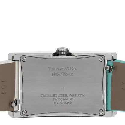 Tiffany Stainless Steel Calfskin 22mm East West 2-Hand Quartz Watch Tiffany Blue 4 of 5