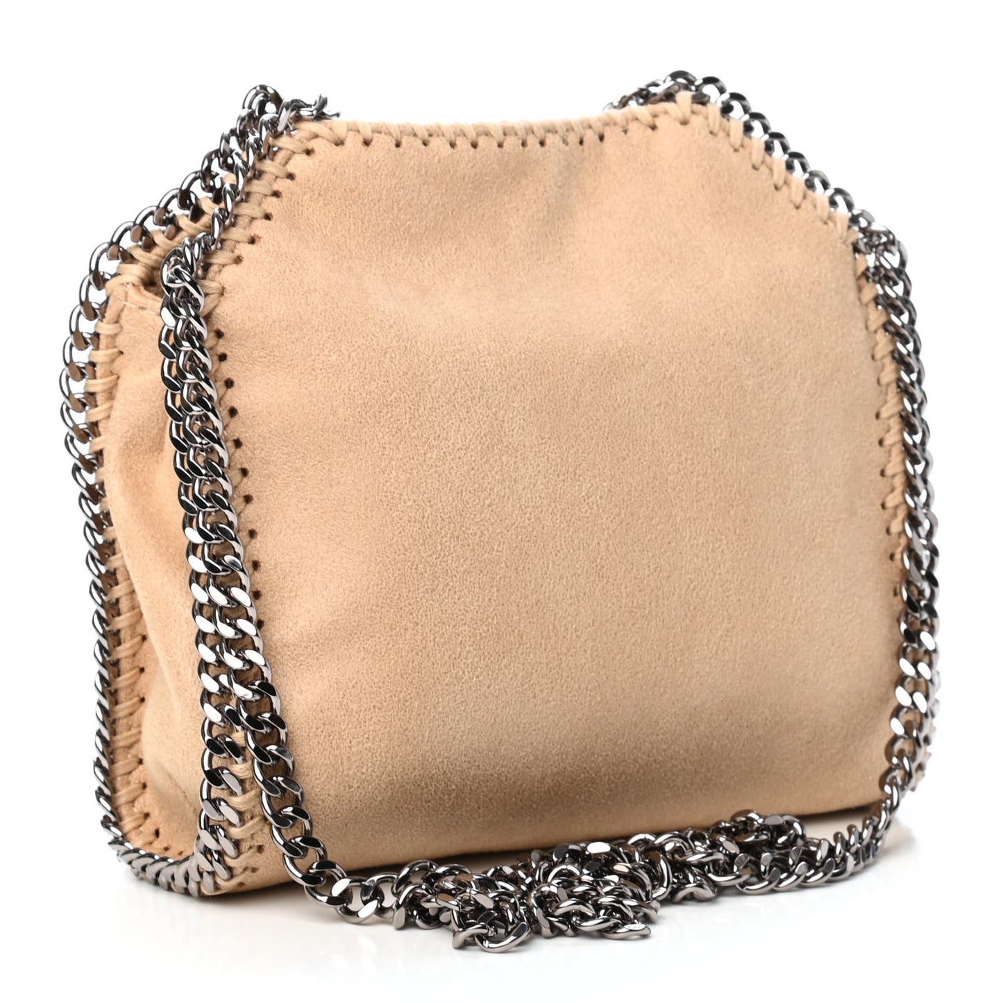 Shaggy Deer Mini Falabella Fold Over Tote Beige