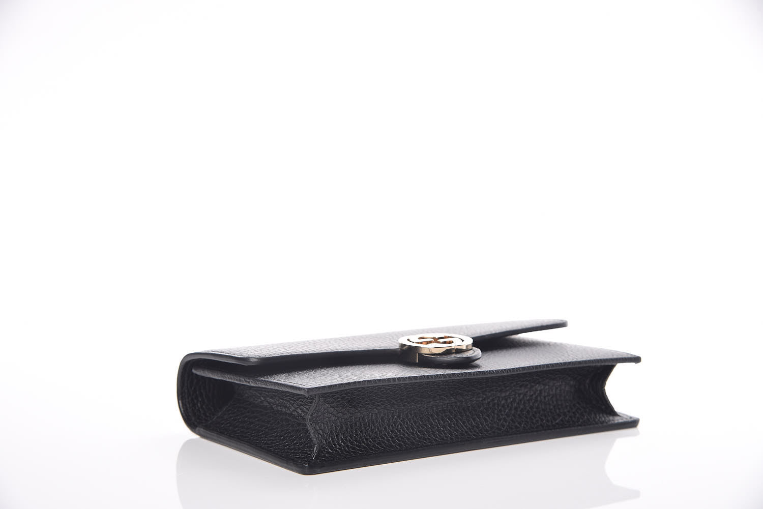 Gucci Dollar Calfskin Interlocking G Chain Wallet Black 4 of 10