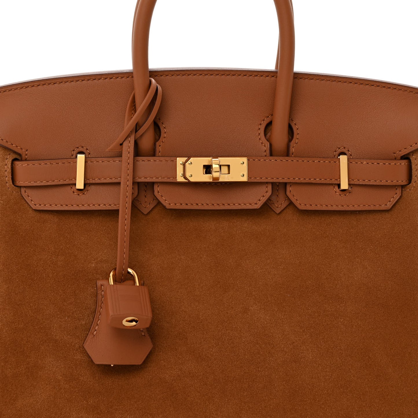 Veau Doblis Swift Grizzly Birkin 25 Gold