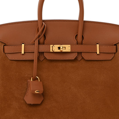 Hermes Veau Doblis Swift Grizzly Birkin 25 Gold 8 of 11
