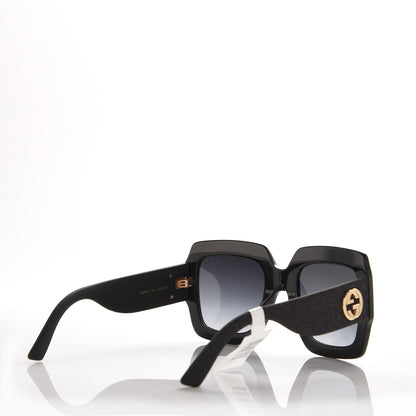 Gucci Square Frame GG0102S Sunglasses Glitter Black 4 of 9