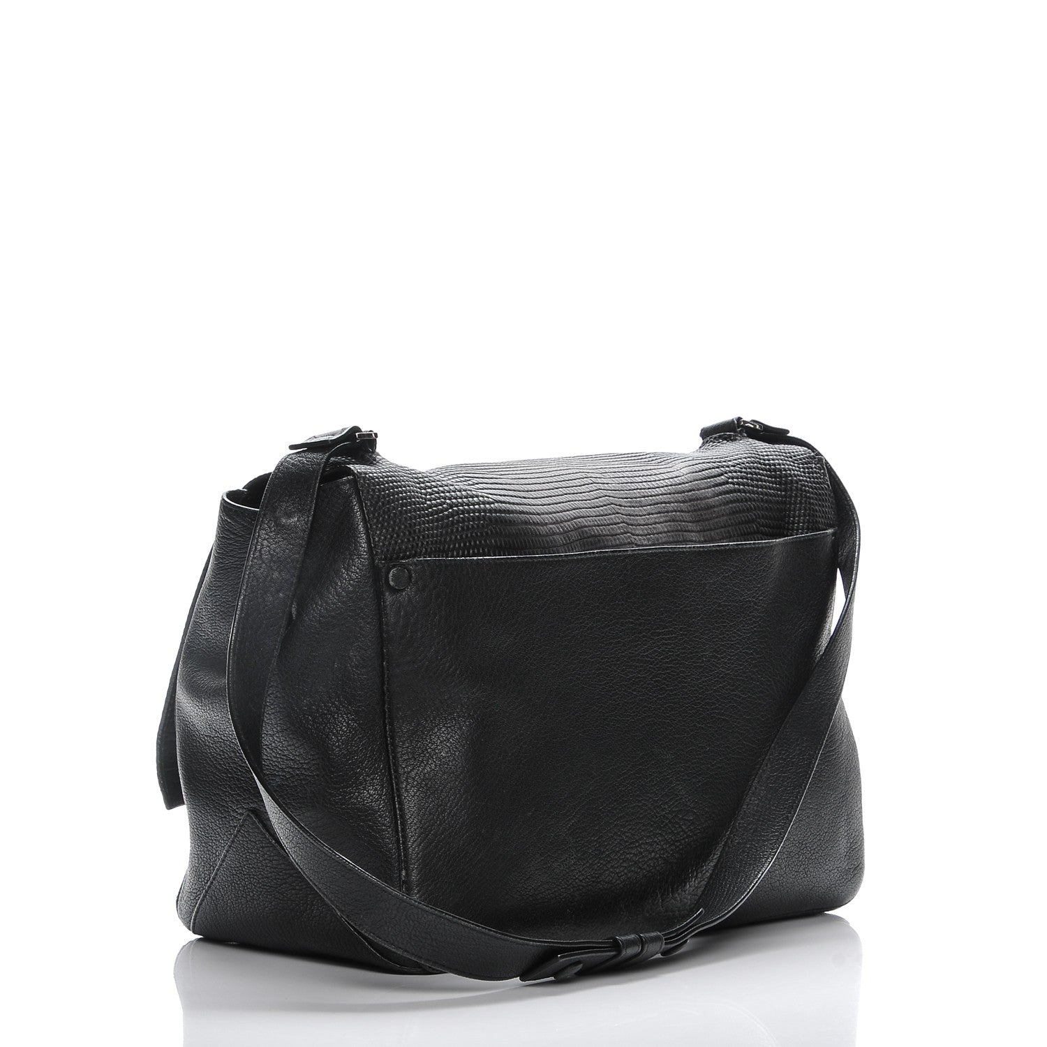 Proenza Schouler Calfskin Lizard Embossed Large Courier Bag Black 11 of 18