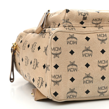MCM Visetos Medium Sprinkle Stud Stark Backpack Beige 8 of 10