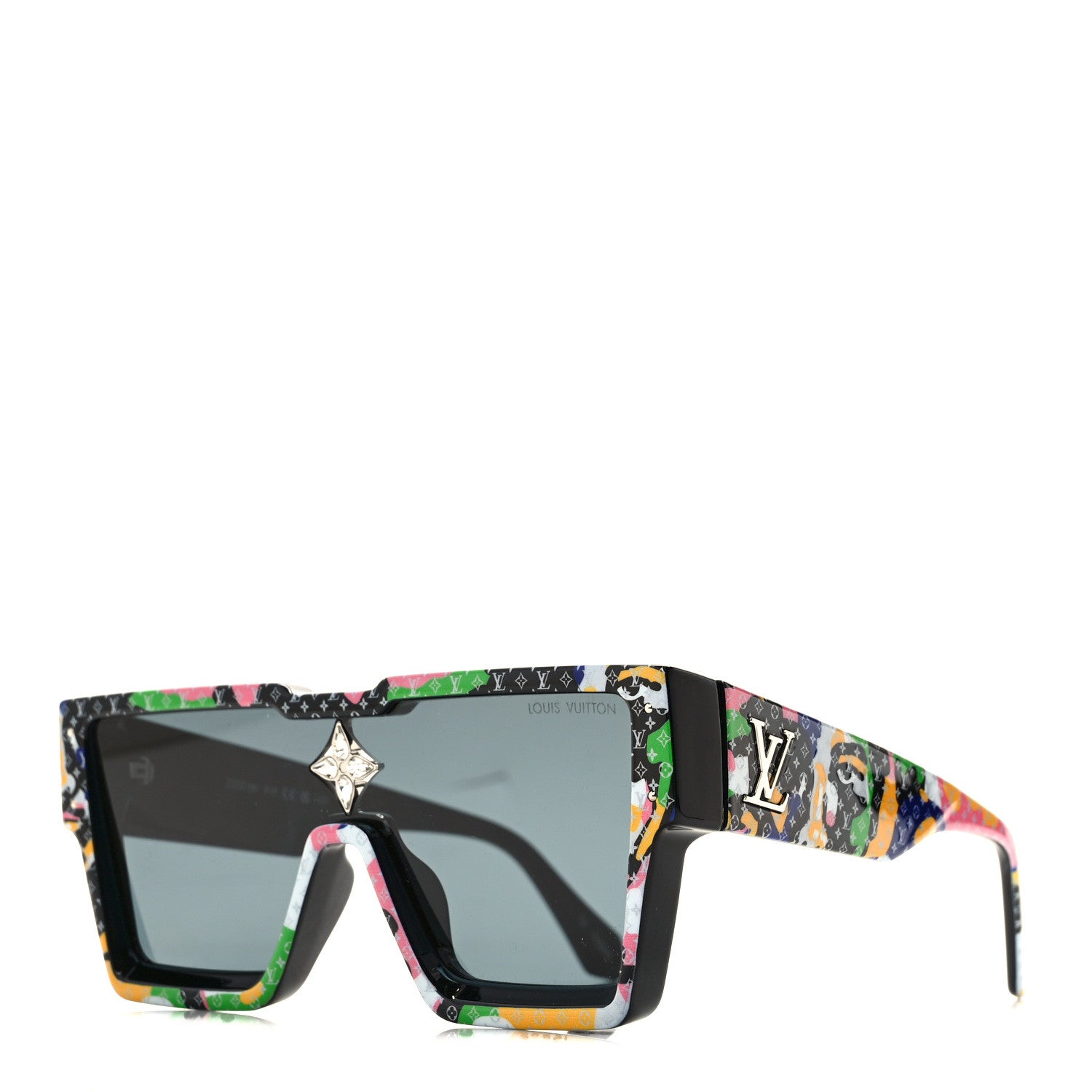 Louis Vuitton Acetate Swarovski Monogram Portrait Crystal Cyclone Sunglasses Z2031W Multicolor 1 of 9