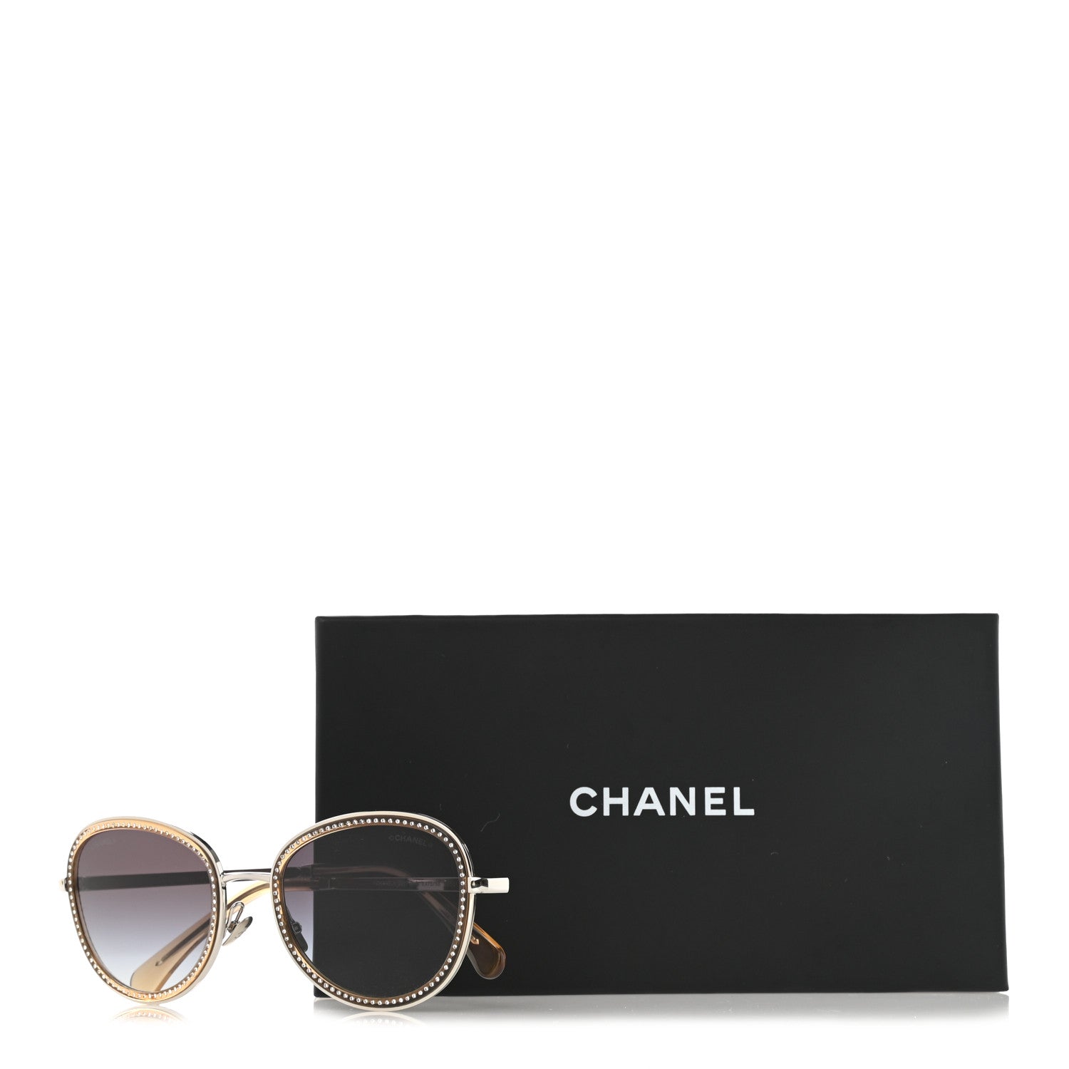 Chanel Metal Crystal Sunglasses 2207-B-S Yellow 9 of 9