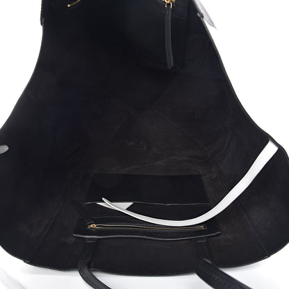 Celine Calfskin Large Horizontal Cabas Phantom White Black 5 of 15