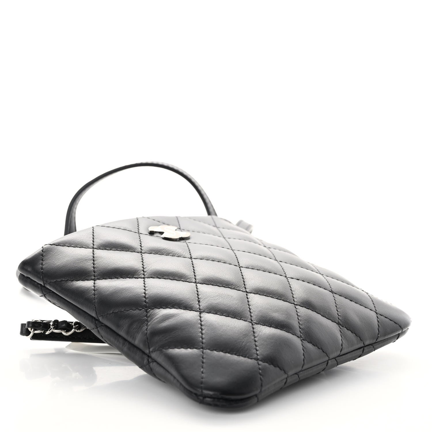 Chanel Lambskin Quilted Crossbody Bag Black 4 of 9