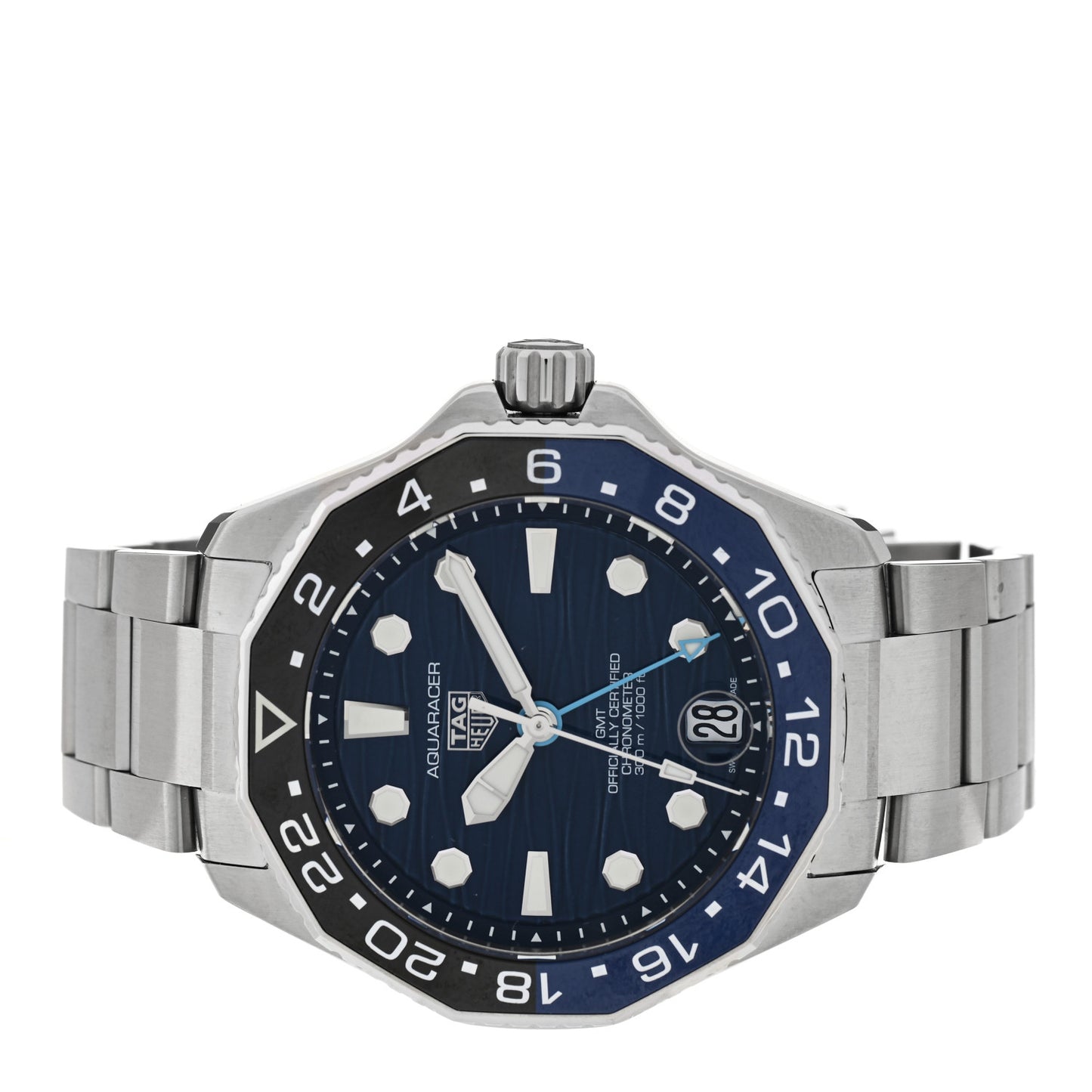 Stainless Steel 42mm Aquaracer 300M Automatic Watch Blue WBP5114